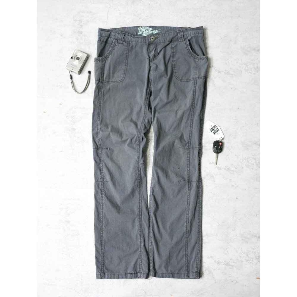 Y2k Gray Low Rise Cargo Pants
